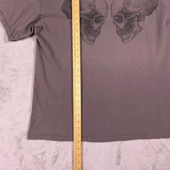 Y2K Sickboy Motorcycles Graphic T-Shirt Mens XL Skulls Sick Is Forever Brown - Picture 7 of 11